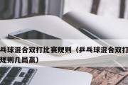 乒乓球双打（以乒乓球奥运双打时间为主题的比赛分析和选手展望）